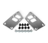 TONIXY Billet Aluminum Motor Mount Adapter Plates for LS Swap, 4-Position CNC 6061 Alloy Brackets Compatible with for CHEVY for SBC Engine Conversions(Silver+Black)