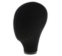 TONIXY Canvas Block Head Mannequin Head,With Detachable Wooden Base And Mount Hole For Wig Display Hat Accessories And Salon Use(E)