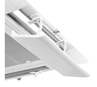 TONIXY Cassette Air Conditioner Vent Deflector 180° Swivel Adjustable Windshield With Metal Clip Mount White 58Cm Enhance Cooling And Heating Circulation(58cm for snap-on)