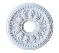 TONIXY Ceiling Rose Polystyrene Circular PU Ceiling Light Or Fan Cover White 26C/35Cm Size Decorative Medallion Concealing Imperfections With Simple Elegant Design(35cm)