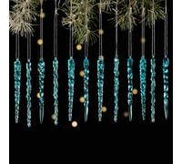 TONIXY Christmas Baubles For A Realistic Ice-like Appearance And Long-lasting Use.,creating A Seasonal Festive Atmosphere During Christmas Celebrations(Blue)