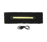 TONIXY Cotton LED Headband Hat with 3 Light Modes, Sweat Wicking Sports Head Light for Running, Cycling, Camping Night Activities, Black(Black)