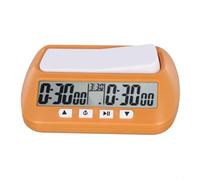 TONIXY Digital Chess Clock for Chinese Chess for INTERNATIONAL Chess Go, Countdown Timer with Alarm, 2 Time Bases, Compact Board Game Stopwatch for Tournament, Black Yellow(Yellow)