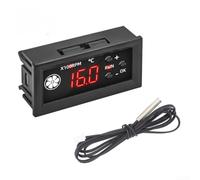 TONIXY Digital For Pwm Fan Controller For 4 Wire Fans With Temperature Sensor And Real Time Display For Pc Server Cooling Black(B)