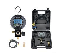 TONIXY Digital Manifold Pressure Gauge 0-6000 kPa HVAC Tester with Ball Valve and TFT Display for R134A/R1234YF/R22/R410A/R407C(MG-201-1 Home Set)