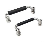 TONIXY Folding Pull Handle Heavy Duty 304 Stainless Steel Folding Handle 90 Degree With Rubber Grip For Industrial Cabinets Toolboxes And Storage Boxes(100mm)