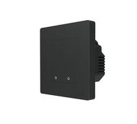 TONIXY for ZIGBEE Smart Light Switch for Tuya and for MOES Star Ring Series, Touch Control Wall Switch with RF Remote, PC Material Backlit Button for Home Lighting, White 86x86mm(2 Gang Black)