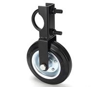 TONIXY Heavy Duty Gate Wheel Caster With 6 Inch Solid Rubber Tire Adjustable U-Bolt For Farm Fence Metal Outdoor Use Supports 500 Lbs Black Fits 1 5/8 To 2 Inch Gate Frames Smooth Mobility