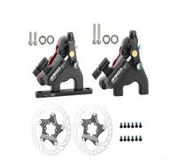 TONIXY IIIPRO Road Bike Hydraulic Disc Brake Caliper, Line Pulling Bike Disc Brake Caliper Set Front And Rear,For MTB Bike, E-bike, Folding Bike(front and rear with 2PCS for for ROTOR)
