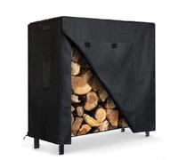 TONIXY Log Basket Wood Store For Logs Outside 4FT Firewood Log Rack Cover Heavy Duty Outdoor Waterproof Dust Sun Protector