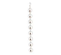 TONIXY Metal Rain Chain With Bells For Exterior Landscape Use Adding Vertical Interest And Gentle Sound To Porch Gazebo Or Yard Entry