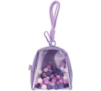 TONIXY Mini Storage Bag for Tamagotchi Paradise Electronic Pets Kids Toys Canvas Mini Storage Bag Transparent Protective Travel Case (Case Only)(Purple)