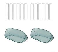 TONIXY Pop-up Garden Mesh Plant Cover with Ground Nails, Foldable Outdoor Protector Tent for Vegetables Flowers, Green Netting Shield Against Birds Insects, 394x157x157 Inch(2pcs)