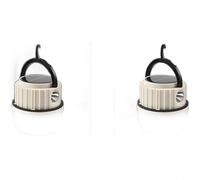 TONIXY Portable LED Camping Light With Solar And USB-C Fast Charging, Waterproof Outdoor Lantern For Hiking And Travel, Beige(Beige 1200 MAh)