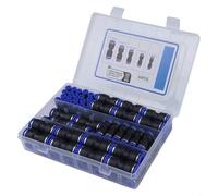 TONIXY Push To Connect Air Line Fittings Kit 80 Pack Pneumatic Quick Connect Straight Couplings 5/32-1/2 Inch