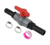 TONIXY PVC Ball Valve With Hose Connector 1 1.25 Inch 32Mm 25Mm Irrigation Shut Off Valve For Water Pipe Pool System Includes 2 Hose Clamps Sealing Tape