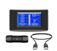 TONIXY PZEM-015 Battery Monitor, DC 8-120V Digital Power Analyzer, STN LCD Screen for Energy Consumption Testing(100A-0.5m)