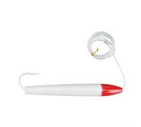 TONIXY Rigged Cedar Tuna Lure Cast Wood Trolling Pencil Bait Drag Stickbaits 15.5cm Trolling Pencil Bait Sinking Stickbait(red)