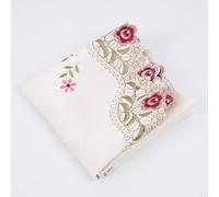 TONIXY Round Table Cloth Embroidered Rural Style Reusable Cleanable Tablecloth For Weddings, Parties, Anniversaries And Hotel Use(150 * 150cm)