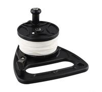 TONIXY Scuba Diving Reel Spool With Handle, 83M Line Thumb Stopper Clip Hook For Underwater For Cave Wreck Drift Diving, White/Orange(black 83M)