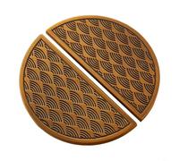 TONIXY Semi-circular Cabinet Handle Zinc Alloy Half Moon Furniture Pull 97X47x23mm Brushed Gold Coffee For Cabinet Drawer Wardrobe Shoe Cabinet 2 Pack(Coffee color)