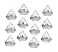 TONIXY Set Of 12 Clear Diamond-Shaped Plastic Candy Boxes For Wedding Party Favour And Festive Sweet Storage