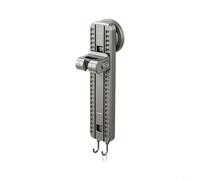 TONIXY Shower Head Holder, Suction Cup Mount, Adjustable Bathroom Wall Bracket with 360 Rotation and Dual Hooks, Gunmetal Gray ABS, Tool-Free No-Drill Install