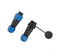 TONIXY SP13 Series IP68 Waterproof Aviation And Socket Connector - Industrial Grade Inline 2/3 Pin Male And Female Socket With Waterproof Cover(3pin)