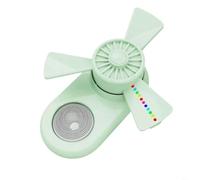 TONIXY USB Car Air Freshener with RGB Ambient Light, 7-Color Strobe Breathing Modes, Aromatherapy Diffuser for Auto Interior Decoration, Windmill Design(Green)