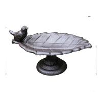TONIXY Vintage Cast Iron Peacock Bird Feeder with Spread Wings, Rustic Garden Decor for Outdoor Patio Yard, Brown Metal Bird Food Tray Stand 18x16x19cm(C)