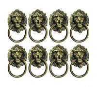 TONIXY Vintage Lion Knob for Wardrobe Doors 8-Pack(Bronze) | Ornate lion design, zinc alloy build, antique finish, fits wardrobes, drawers, cupboards