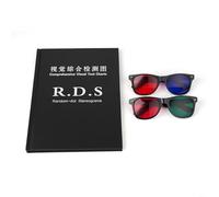 TONIXY Vision Test Book With Random Dot Stereogram For Astigmatism And Color Blindness, Includes 2 Pairs Of Glasses For Detailed Eye Examination