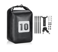 TONIXY Waterproof Bike Front Fork Bag 4-6L Bike Rear Rack Pannier Bicycle Quick Release Dry Storage Bag for E-Scooter Cycling Touring Travel(10L black)