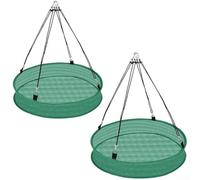 TONIXY Weather-Resistant Polyester Bird Feeder Catcher Tray 20x4.13in with Adjustable Hanging Rope 50-95cm, Outdoor Garden Hoop to Reduce Mess and Attract Multiple Bird Species