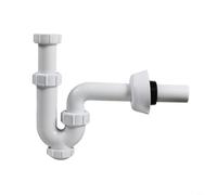 TONIXY White Kitchen Sink Drain Pipe G1-1/4 Inch 32mm Smooth U-Bend with Smell Trap for Efficient Water Flow and Prevention in Home Plumbing