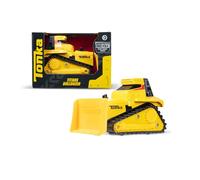 Tonka Basic Fun Steel Classics Titans Bulldozer - Stamped Steel Construction Vehicle with Moving Blade - Durable Outdoor Vehicle for Kids