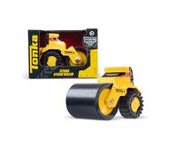 Tonka Basic Fun Steel Classics Titans Steam Roller - Stamped Steel Construction Vehicle with Working Compaction Drum - Durable Outdoor Toy for Kids