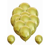 TONKA BEAN EVENT ESSENTIALS Chrome Balloons Helium Quality Silver 12 Inches 50pcs for Graduation Wedding Birthday Anniversary Baby Shower Bachelorette Sports Christmas Party Decorations (Gold)