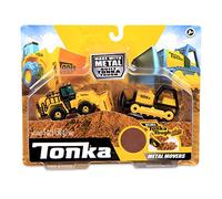 Tonka Monster Metal Movers | Bulldozer & Front Loader Combo Pack | Kids Construction Toys for Boys and Girls, Vehicle Toys for Creative Play, Motor Skill Development for Kids Ages 3+ | Basic Fun 06023