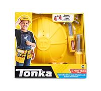 Tonka | Tough Tool Belt and Hat Set | 11 Tools Included, Pretend Play Builder, Construction Dress Up, Fancy Dress Tools and Hard-Hat, DIY Creative Toy for Boys Girls Ages 18 Months+ | Basic Fun 06215