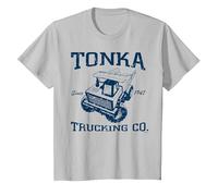Tonka Trucking Co. Since 1947 Vintage Trucker Logo T-Shirt, Youth, Silver Grey, 3T