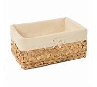TONKING Large Handwoven Wicker Storage Basket, Open Shelf Basket with Removable Cotton Liner and Metal Frame, Storage for Bedroom, Closet and Living Room