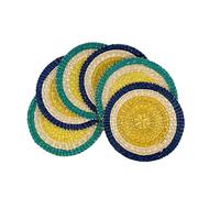 TONKING round seagrass placemats set of 6, 30cm naturally heat-resistant easy-care perfect for dining table protection modern rustic farmhouse living