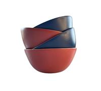 TONKING Set 4 of Bamboo Serving Bowls 6.2"- Japanese Styled Wooden Bowl for Dry Food, Cereal, Porridge, Side Salad, Fruit Bowl or Even a Quick Pasta Lunch, and a Thoughtful Gift Set (4, Classic)