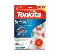 Tonkita | Easy Ironing Board Cover 140 x 50 cm, Recycled Cotton and Sponge Board Cover, with Elastic Edge, for Ironing Boards up to 132 x 42 cm, Soft, Made in Italy - Pack of 7 Sheets