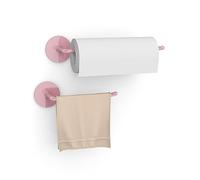 TONLEA Kitchen Roll Holder No Drilling Pack of 2 Stainles Pink