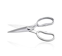 TONMA Kitchen Scissors All Purpose [Made in Japan], Japanese Solid All Stainless Steel Cooking Kitchen Shears Heavy Duty with Micro Serrated, Multipurpose Sharp Food & Herb Scissors Dishwasher Safe