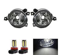 TONMHXA Car Fog Light Assemblies Compatible With VW For Caddy For Touran 2004 2005 2006 2007 2008 Front Bumper Fog Light Lamp Left Right OEM: 1T0941700C 1T0941699C(White lamps)