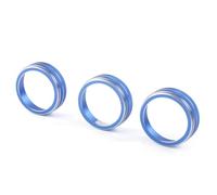 TONMHXA Interior Garnish Compatible with VW for Golf MK6 MK7 2010-2020 for Jetta 2011-2020 for Tiguan 2017-2022 3Pcs Car A C Climate Control Knob Cover(Blue)