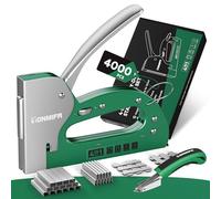 Tonmifr Heavy Duty Staple Gun 4 in 1 with 4000 Staples & Remover - 1080° Adjustable Force, Effortless Larger Stapler Gun for Carpentry, Upholstery, Furniture, Fabric, Wood, Wall and DIY Projects